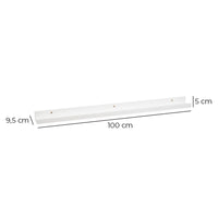 Estante repisa para cuadros de MDF blanco de 100 cm