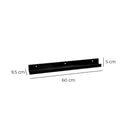Estante repisa para cuadros de MDF negro de 60 cm