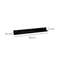Estante repisa para cuadros de MDF negro de 60 cm