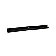 Estante flotante de pared de madera negra para cuadros de 80x9,5x5 cm
