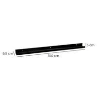 Estante repisa para cuadros de MDF negro de 100 cm