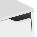 Estantería cubo 2 puertas de madera color banco de 120x30x29 cm