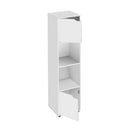 Estantería cubo 2 puertas de madera color banco de 120x30x29 cm