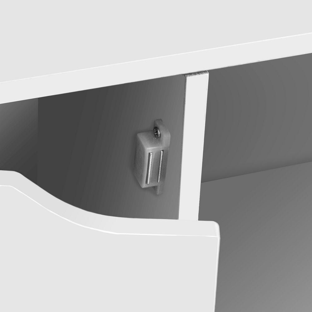 Estantería diseí±o cubo con 3 puertas de MDF blanca de 60x29x90 cm