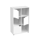 Estantería diseí±o cubo con 3 puertas de MDF blanca de 60x29x90 cm
