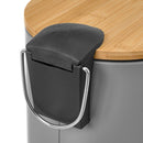 Papelera con pedal gris 5L