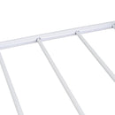 Tendedero plegable con 2 alas y estante inferior de metal blanco