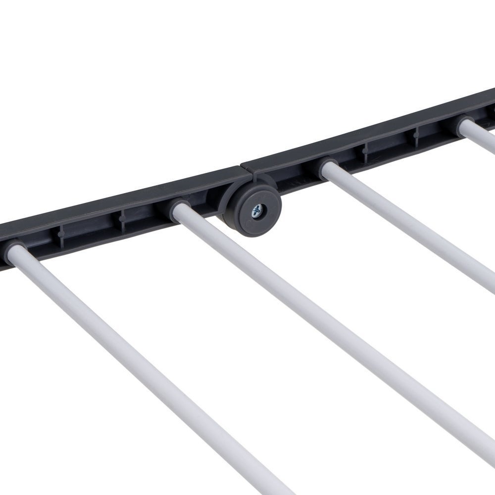 Tendedero plegable con 2 alas y estante inferior de metal blanco