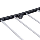 Tendedero plegable con 2 alas y estante inferior de metal blanco