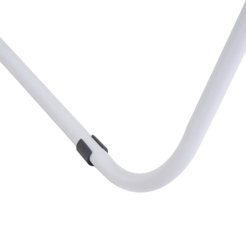 Tendedero plegable con 2 alas y estante inferior de metal blanco