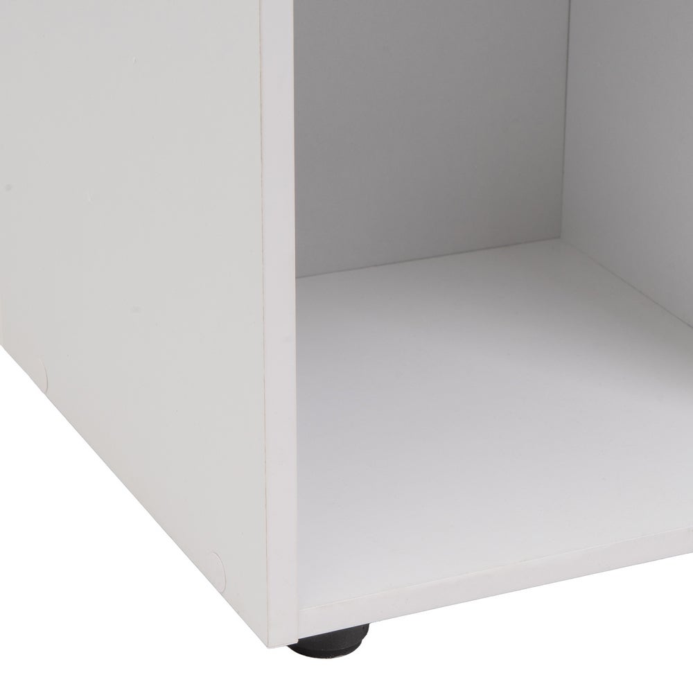 Estantería Cubo con 4 huecos de laminado blanco de 62x60x30 cm