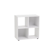 Estantería Cubo con 4 huecos de laminado blanco de 62x60x30 cm