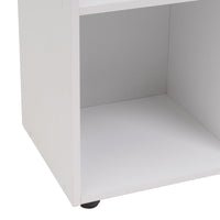 Estantería cubo con estantes de MDF blanca de 60x120 cm