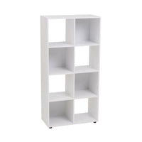 Estantería cubo con estantes de MDF blanca de 60x120 cm