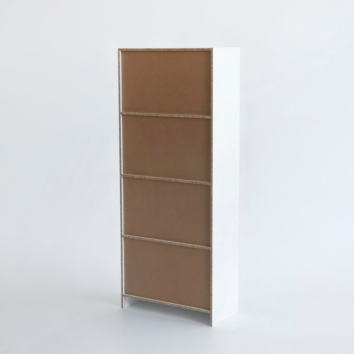 Estante de 4 prateleiras em MDF branco de 60x147 cm