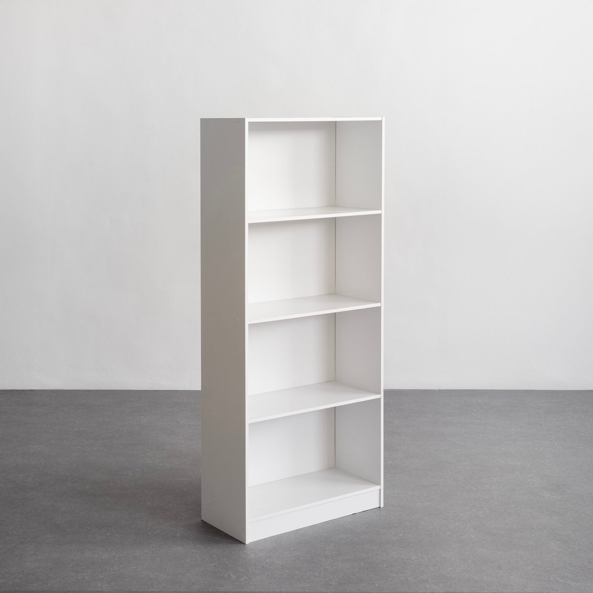 Estantería librería de 4 estantes de tablero MDF blanco de 147x60 cm