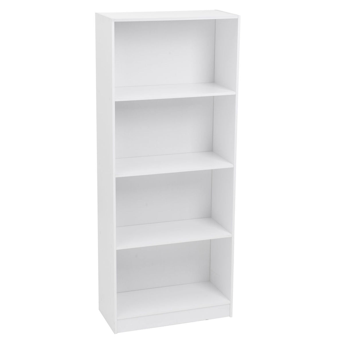 Estante de 4 prateleiras em MDF branco de 147x60 cm