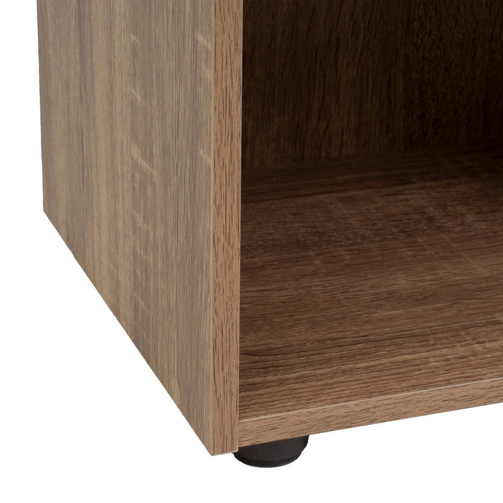 Estantería cubo con estantes de MDF color natural de 60x120 cm