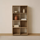 Estantería cubo con estantes de MDF color natural de 60x120 cm
