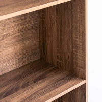 Librería 3 estantes de MDF color natural de 60x147 cm
