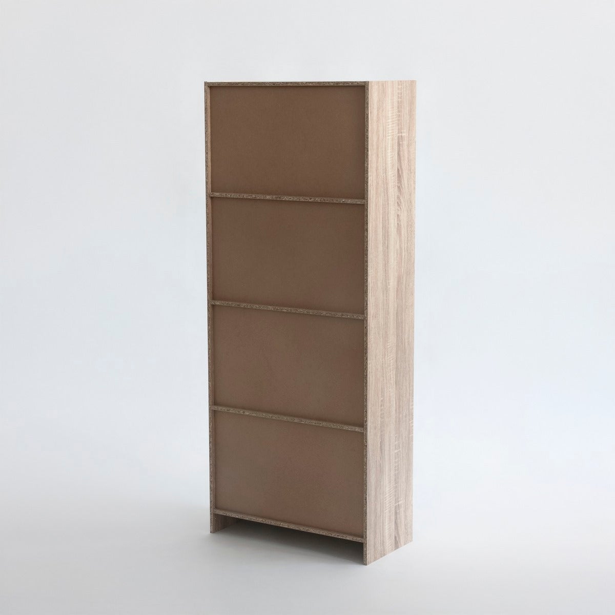 Librería 3 estantes de MDF color natural de 60x147 cm