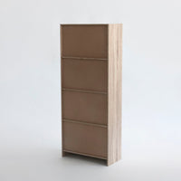 Librería 3 estantes de MDF color natural de 60x147 cm