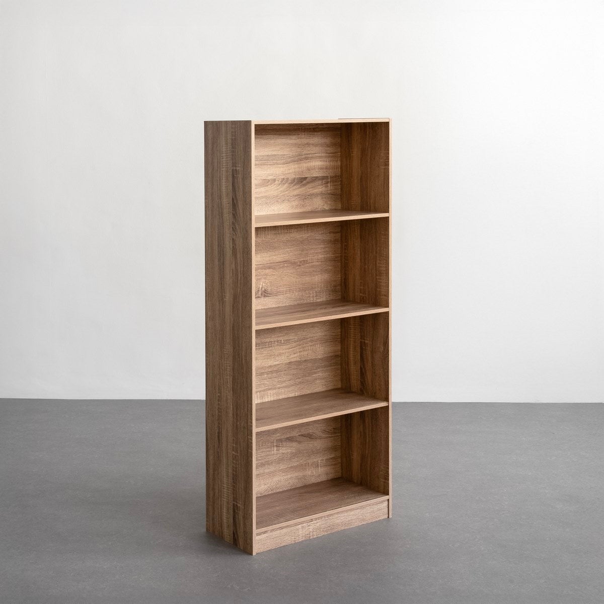 Librería 3 estantes de MDF color natural de 60x147 cm