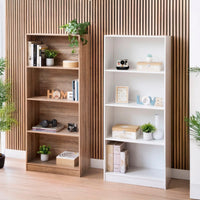 Librería 3 estantes de MDF color natural de 60x147 cm