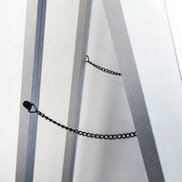 Espejo de pie plateado de 151x31 cm