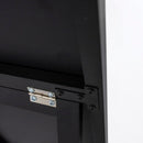 Espejo de pie vestidor negro con moldura y pie plegable de 151 cm