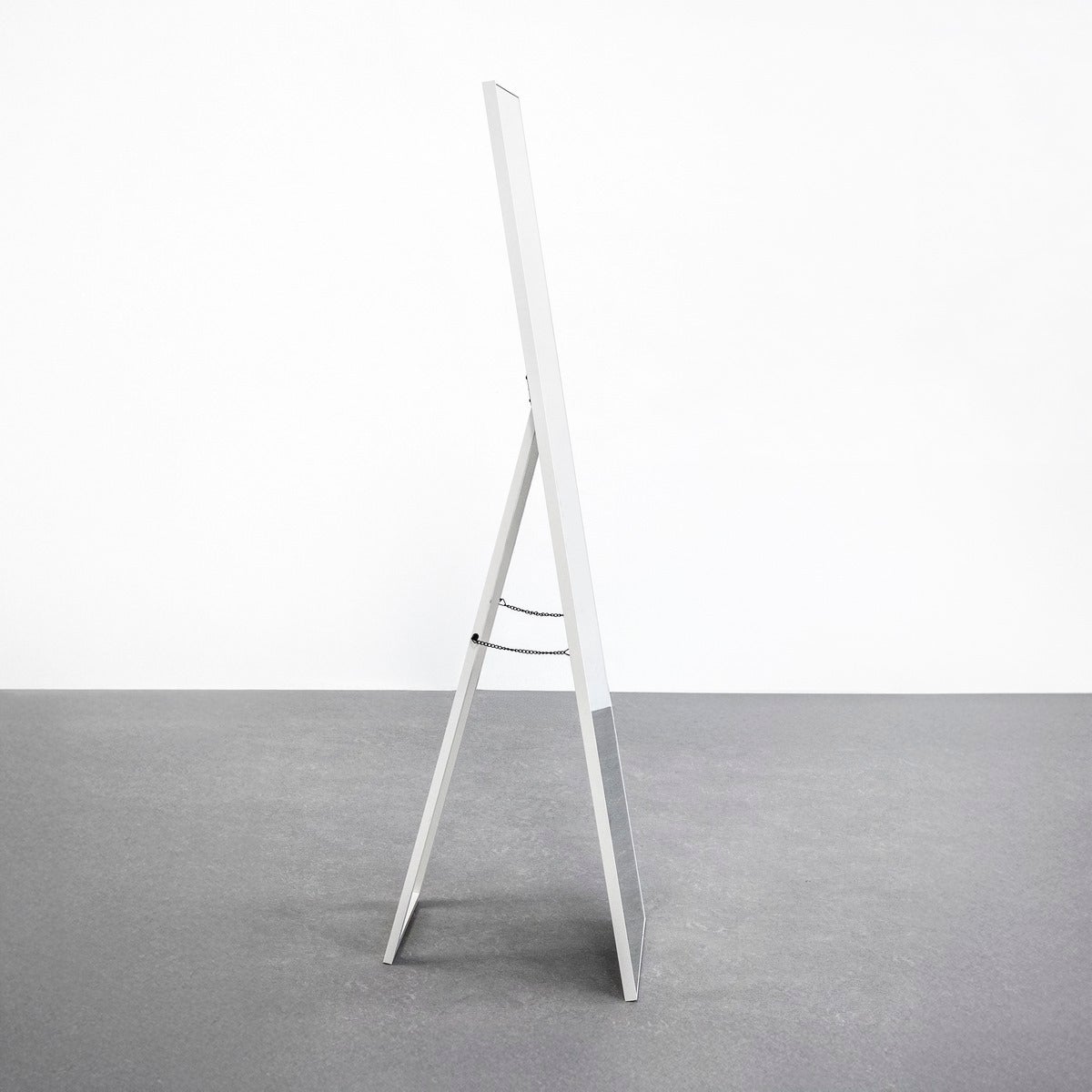 Espejo de pie vestidor blanco con pie plegable de 151 cm