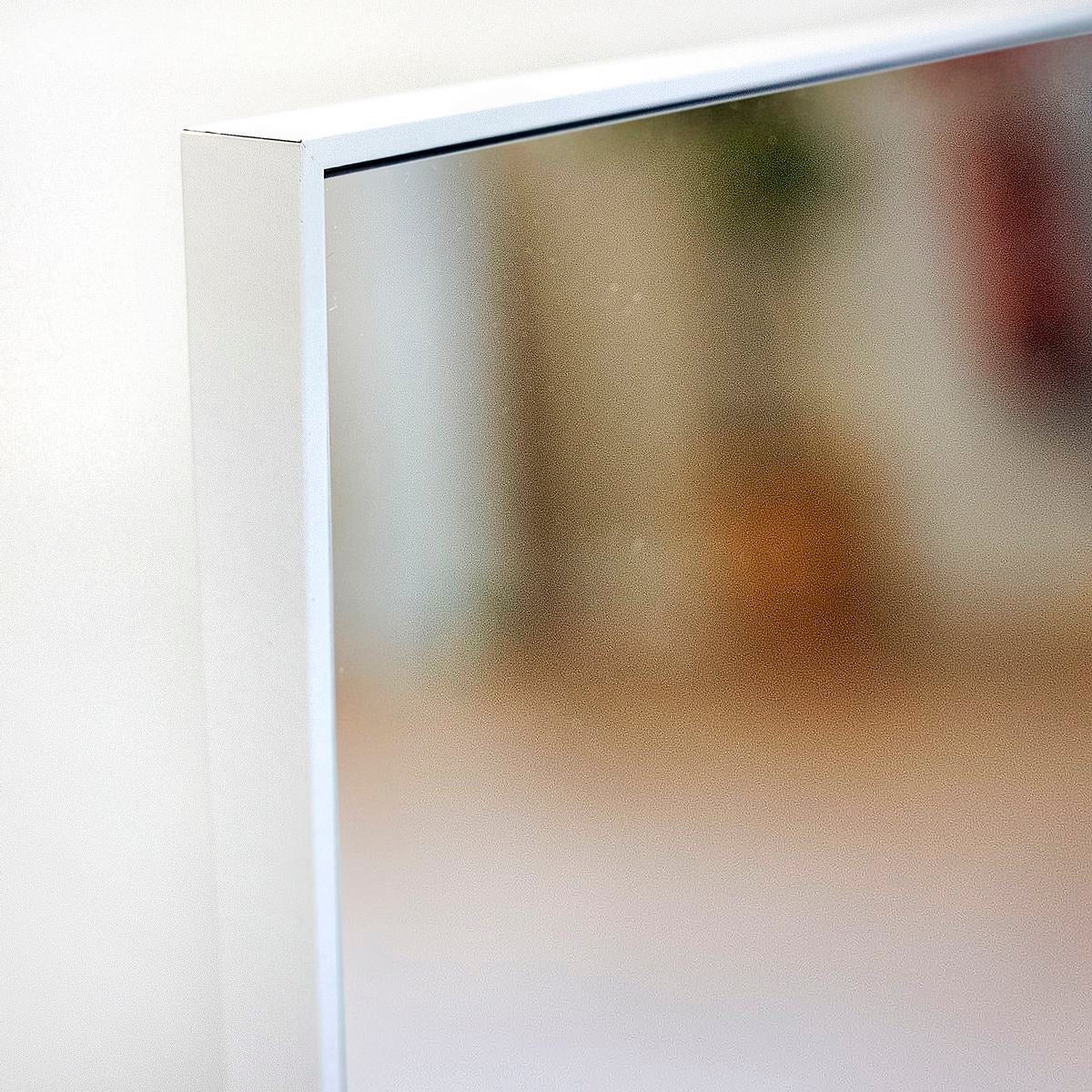 Espejo de pie vestidor blanco con pie plegable de 151 cm