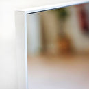 Espejo de pie vestidor blanco con pie plegable de 151 cm