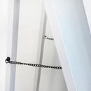 Espejo de pie vestidor blanco con pie plegable de 151 cm