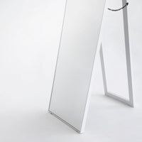 Espejo de pie vestidor blanco con pie plegable de 151 cm
