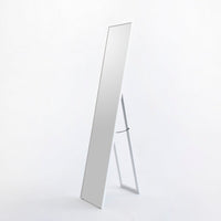 Espejo de pie vestidor blanco con pie plegable de 151 cm