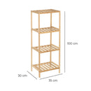 Estantería de madera de 100 cm
