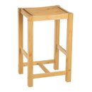 Taburete de bambú marrón 35x30x55 cm, soporta hasta 100 kg
