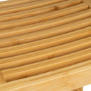 Taburete de bambú marrón 35x30x55 cm, soporta hasta 100 kg
