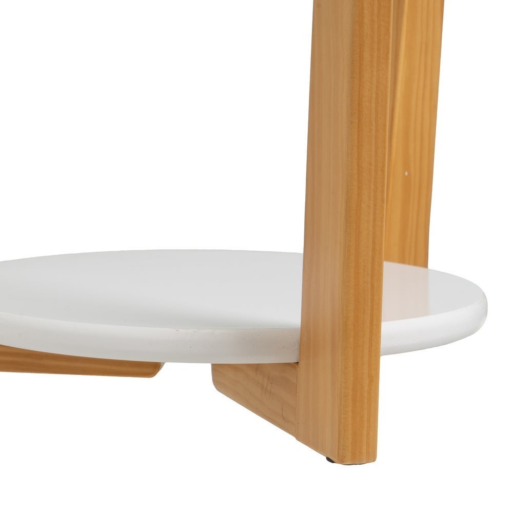 Mesa Auxiliar Blanca de Madera Laminada-Pino 45x45x60 cm