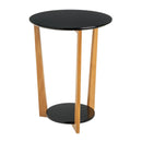 Mesa Auxiliar Negra de Madera Laminada-Pino 45x45x60 cm