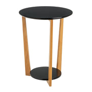 Mesa Auxiliar Preta em Madeira Laminada-Pinho 45x45x60 cm