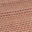 Manta de poliéster terracota de 130x160 cm con flecos 200 gr/m2
