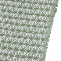 Manta de poliéster verde de 130x160 cm con flecos 200 gr/m2