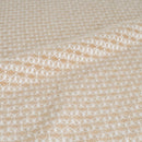 Manta de poliéster beige de 130x160 cm con flecos 200 gr/m2
