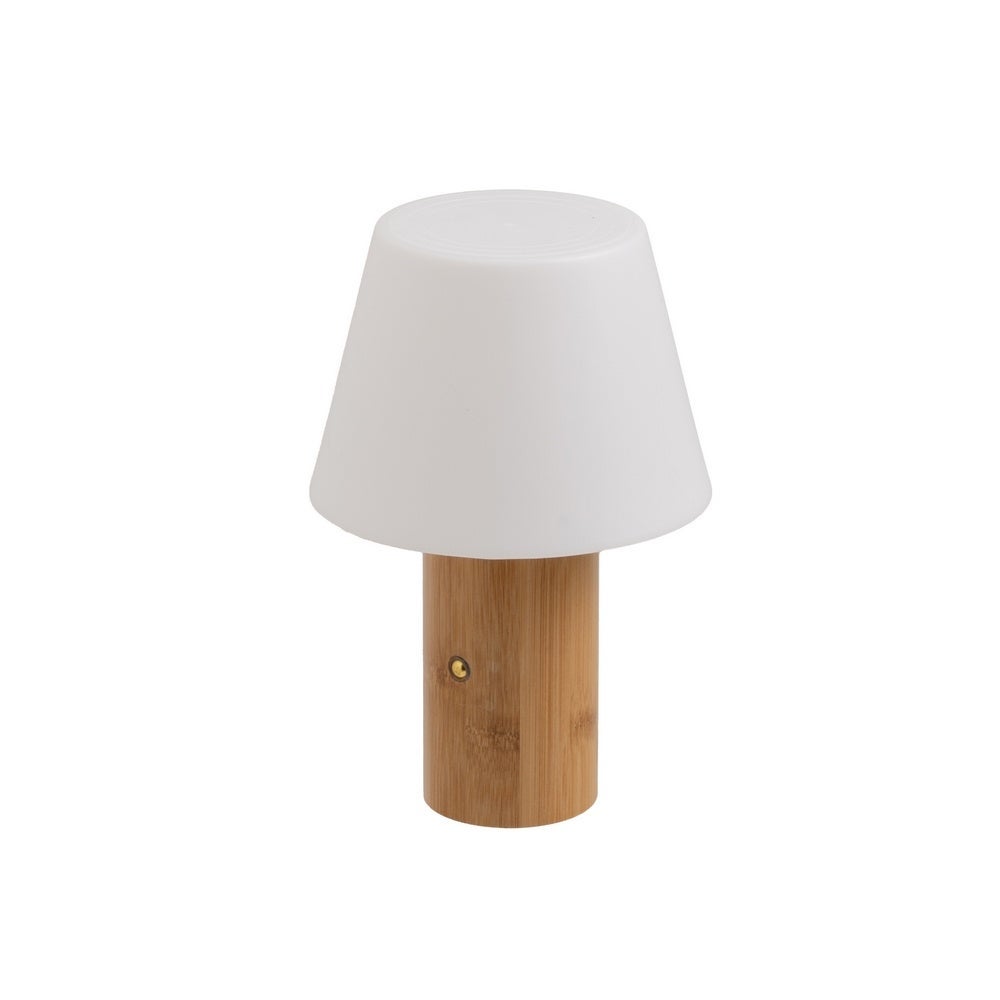 LÃ¡mpara LED de bambÃº de 23 cm