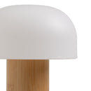 Lámpara LED de bambú de 21 cm