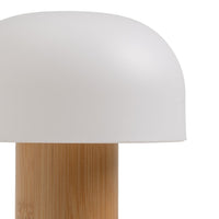 Lámpara LED de bambú de 21 cm