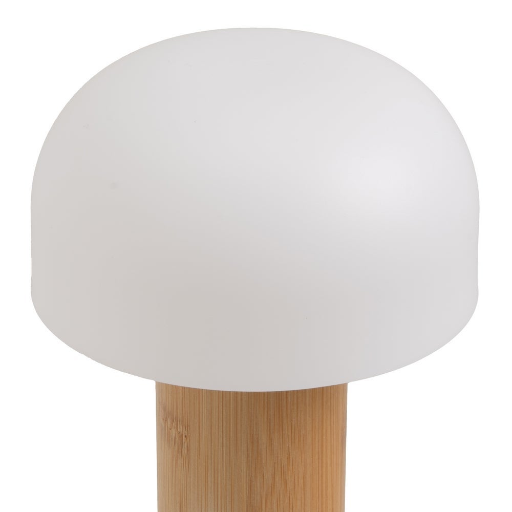 Lámpara LED de bambú de 21 cm