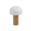 Lámpara LED de bambú de 21 cm